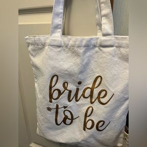 Bride to be tote bag